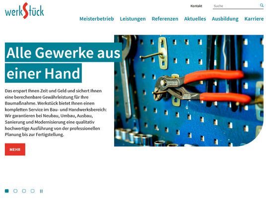 Werkstück Berlin - Relaunch Webseite - Mobiloptmierung - neues Design